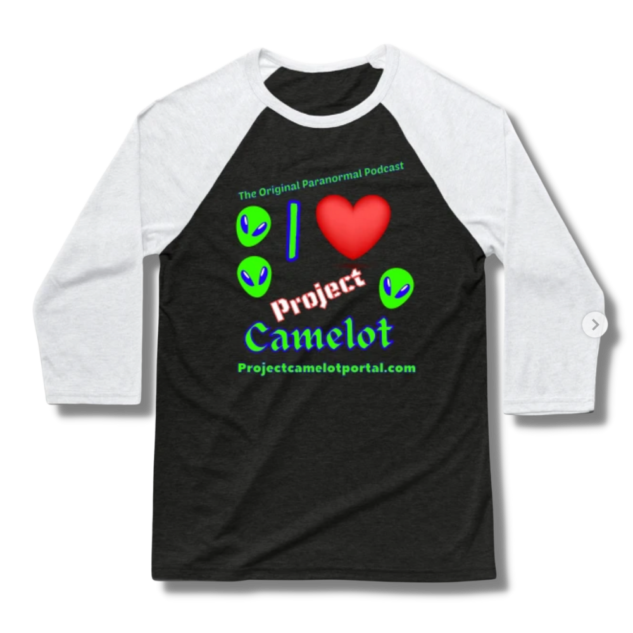 Project Camelot Paranormal Podcast With Alien Heads Baseball T-Shirt