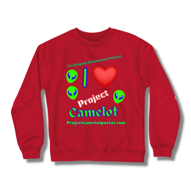 Project Camelot Paranormal Podcast With Alien Heads Crewneck Sweatshirt