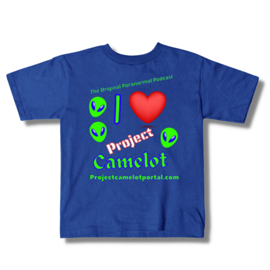 Project Camelot Paranormal Podcast With Alien Heads Kids T-Shirt
