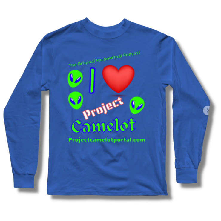 Project Camelot Paranormal Podcast With Alien Heads Long Sleeve T-Shirt