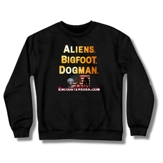 Aliens Bigfoot Dogman Crewneck Sweatshirt