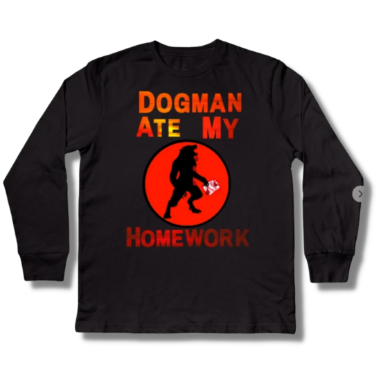 Dogman Ate My Homework Kids Long Sleeve T-Shirt