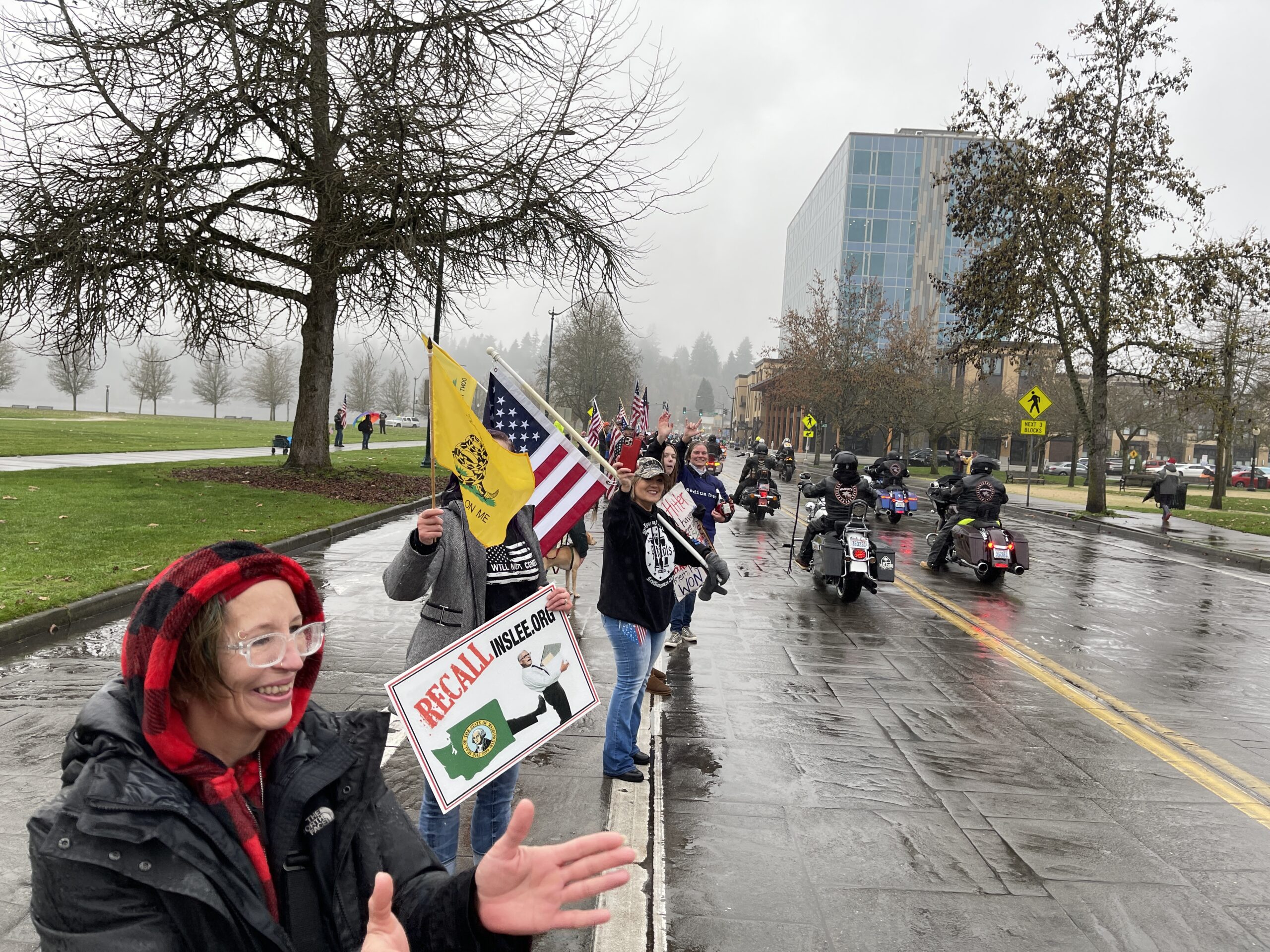 Matthew Heines Bikers and Protestors Olympia Protest December 4 2021
