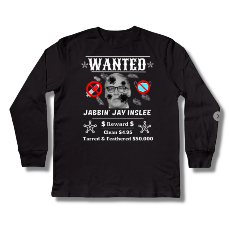 Jay Inslee Wanted Poster Kids Long Sleeve T-Shirt