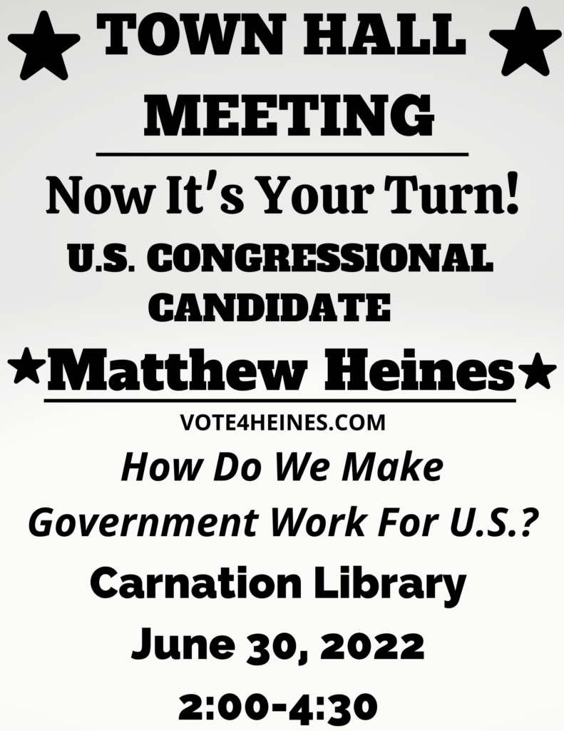 TOWN HALL MEETING CARNATION