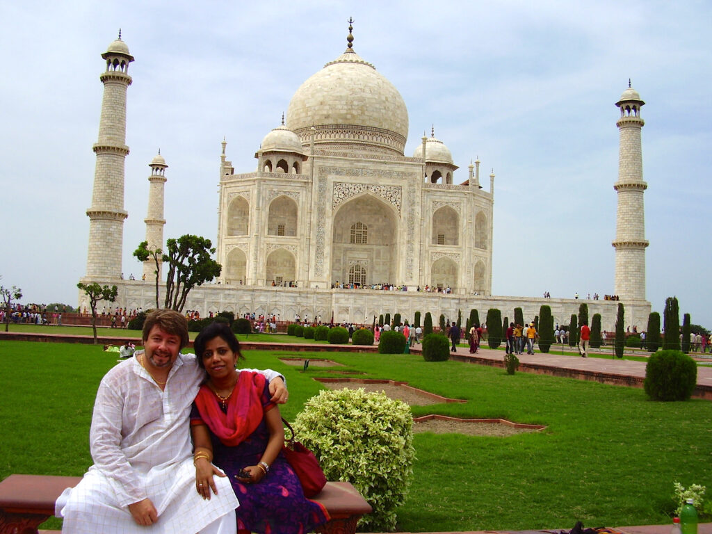 Matthew & Sangeeta Heines at the Taj Mahal Agra India