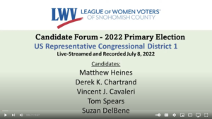 Matthew Heines League of Women Voter Debates