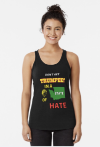 Trumped! In a State of Hate Racerback Tank Top Front