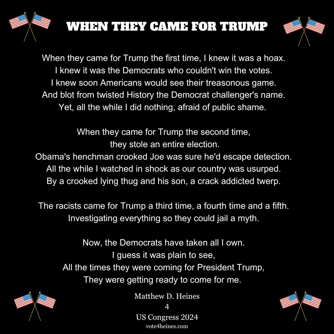 WHEN THEY CAME FOR TRUMP