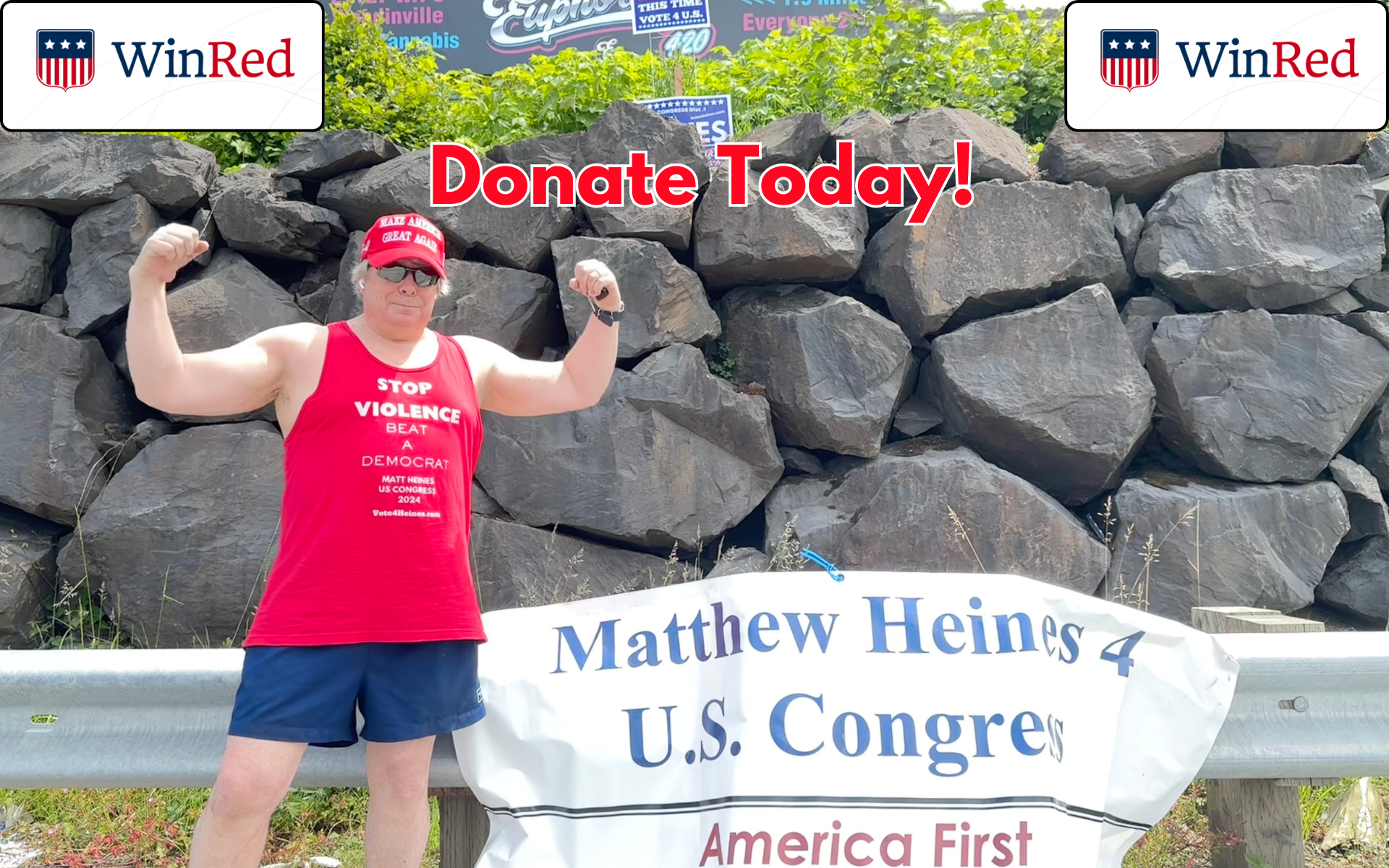 Donate Button For The Matthew Heines Congress Campaign